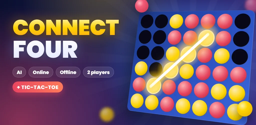 Connect Four – board with red and yellow discs