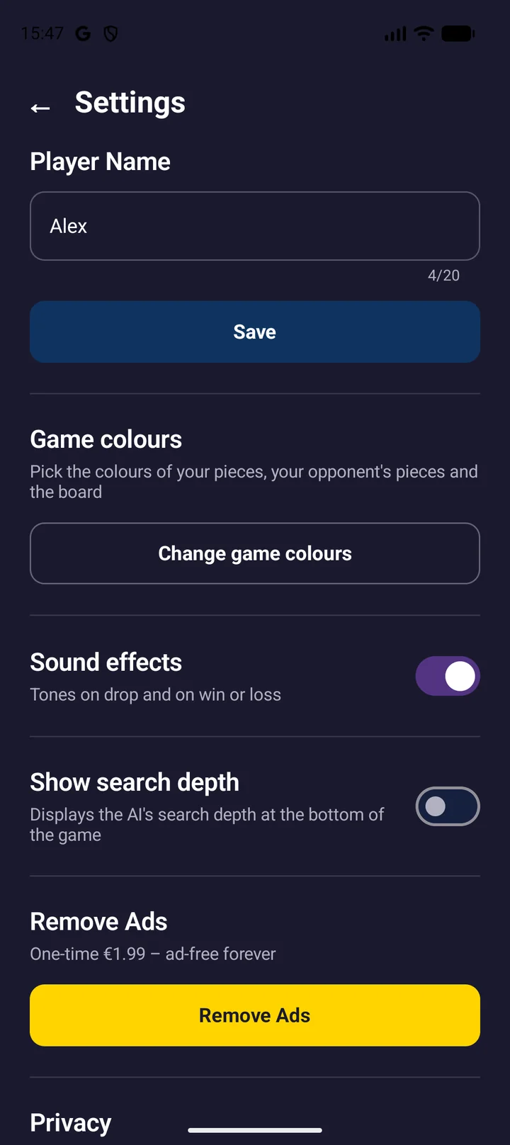 Settings